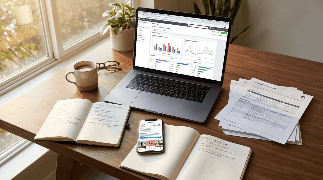Illustration zum Ratgeber: Meta Ads für KMU: Kampagnen sinnvoll planen