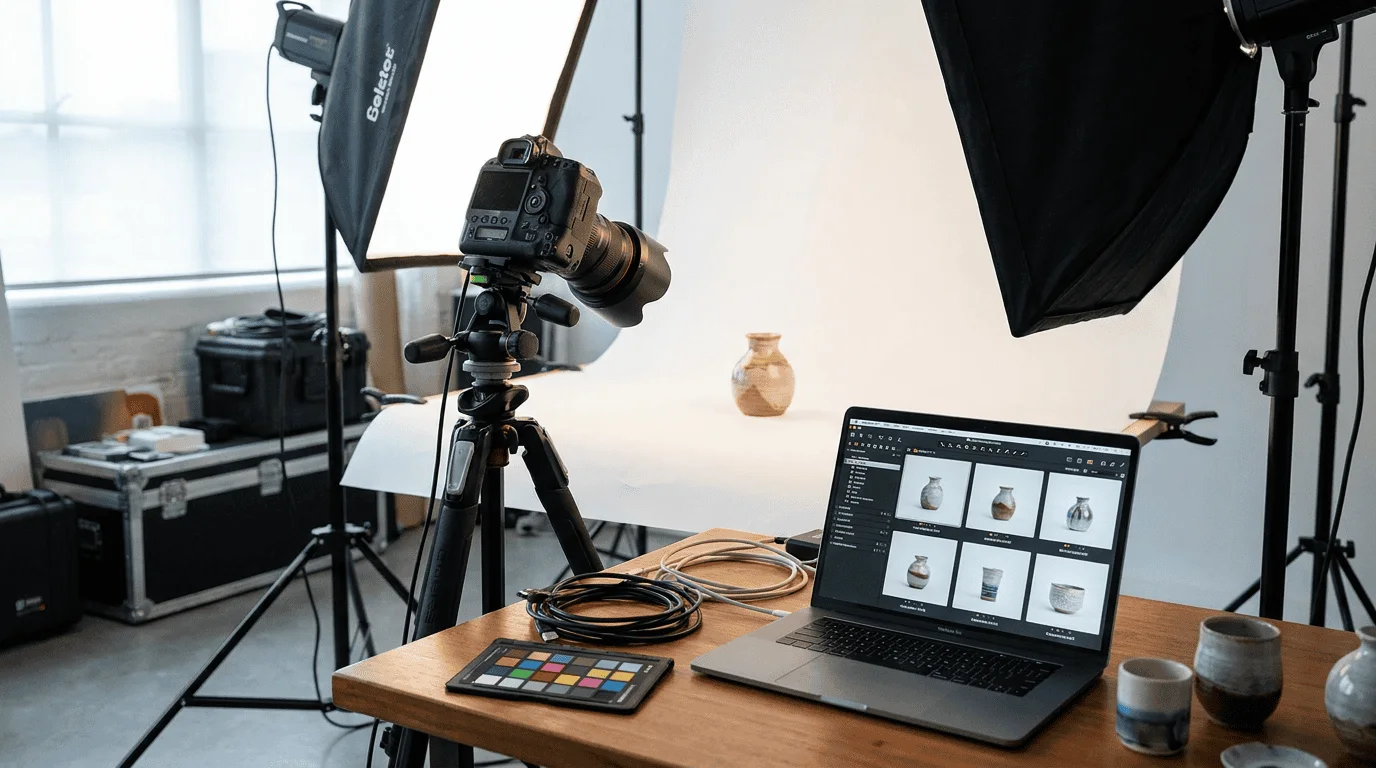 Illustration zum Ratgeber: Produktfotografie für Schweizer Online-Shops