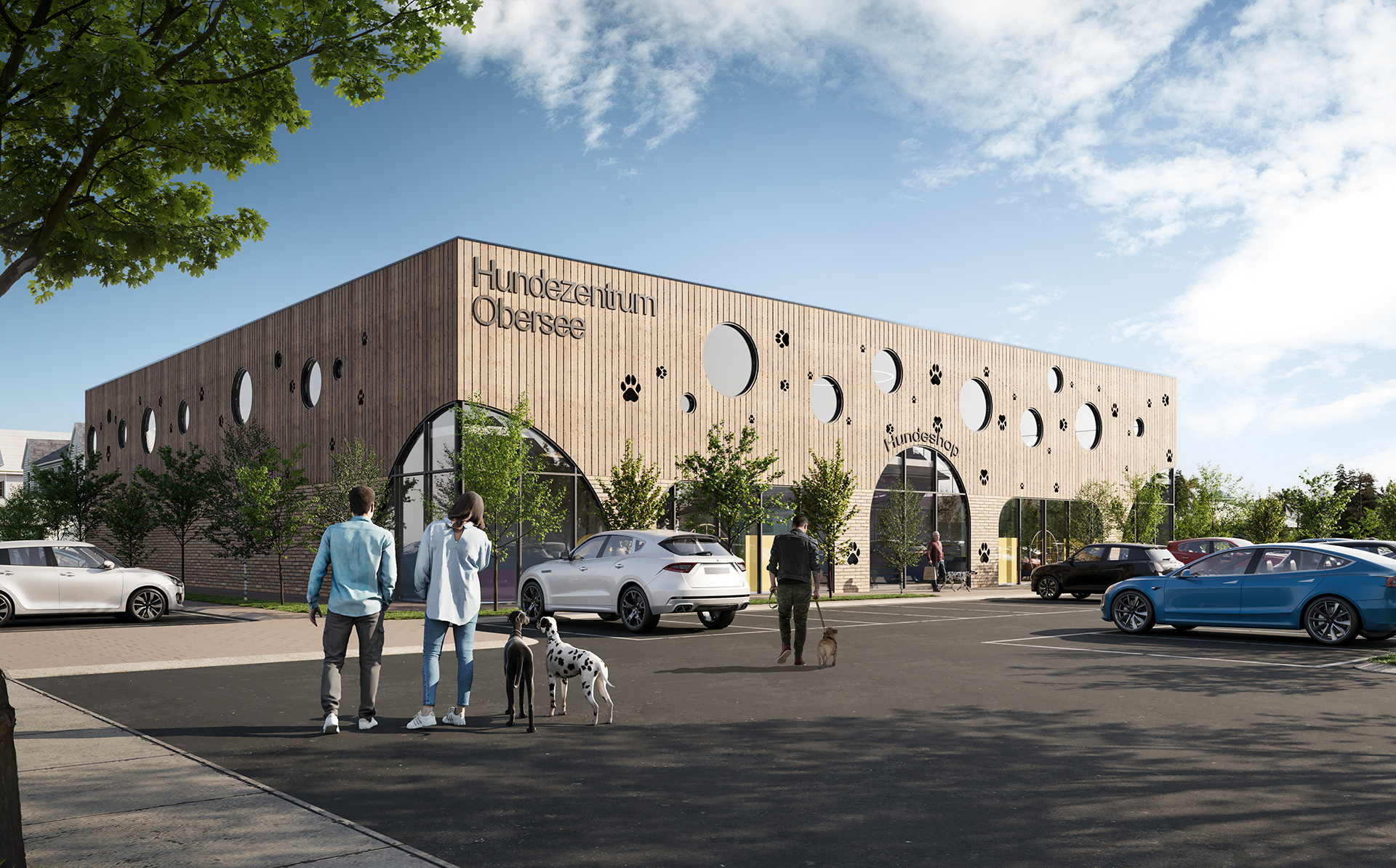 Architektur-Rendering des Hundezentrums Obersee – Ansicht 7